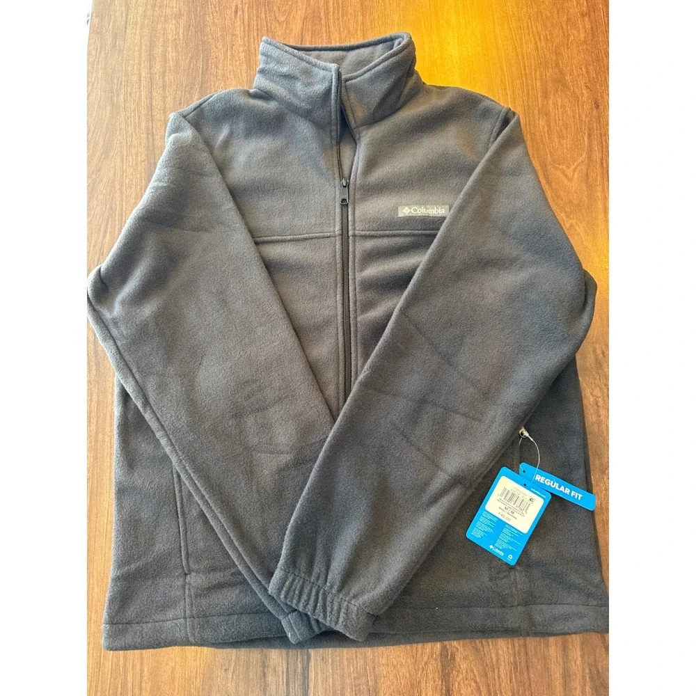 Columbia Mens Mount‎ Grant Fleece Full Zip Jacket Gray Medium NWT